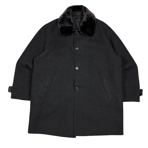 입생로랑 아카이브 자수로고 퍼&내피 탈부착 하프코트