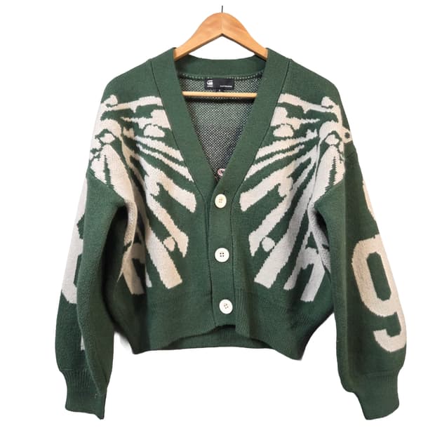 (하자특별할인)G-Star RAW 그린 패턴 가디건(S)