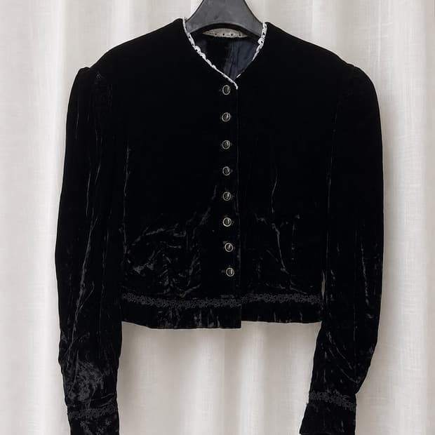 Oree오르에 앤틱 빈티지 벨벳 레이스 자켓 vintage jacket