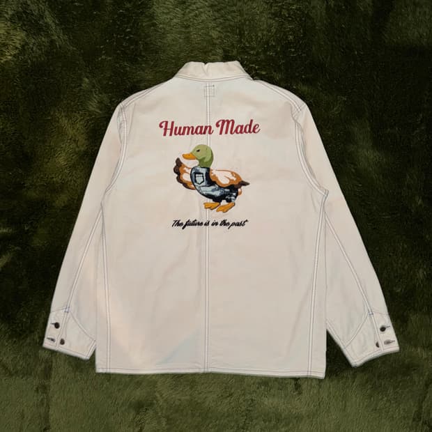 [L] 휴먼메이드 가먼트 다잉 커버올 자켓 오프화이트