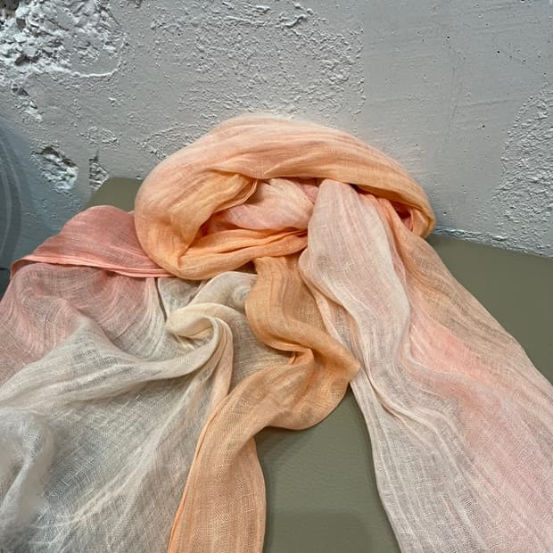 퓨어린넨 플리츠 스카프