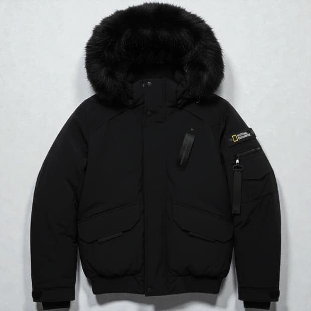 100)내셔널지오그래픽 타루카 덕다운 패딩 블랙