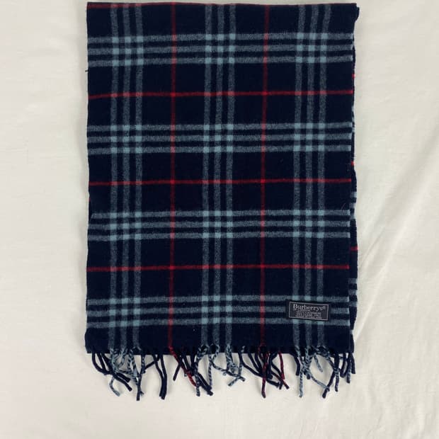 버버리 캐시미어 네이비 머플러 목도리