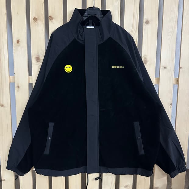 (XL) 아디다스 네오 코듀로이 블랙 바람막이 자켓