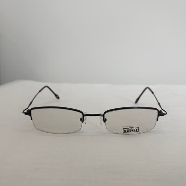 SCOUT 브라운 반무테 빈티지안경