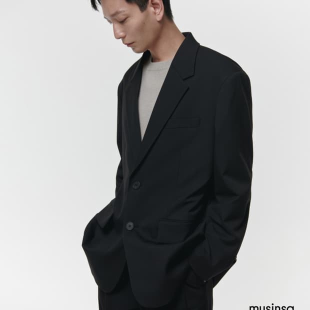 오버사이즈 자켓 블랙 m 새상품 (수트 셋업)