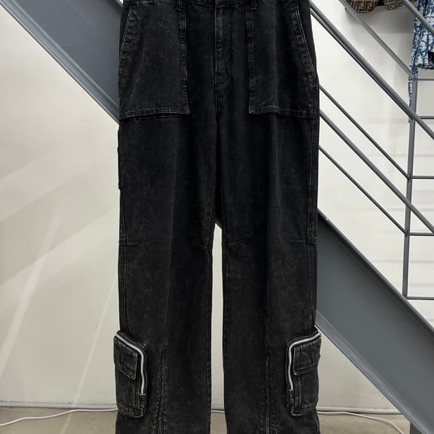 준지 23FW 데님 맥 카고 팬츠 / 블랙