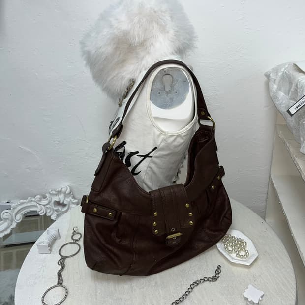 빈티지 브라운 빅 버클백