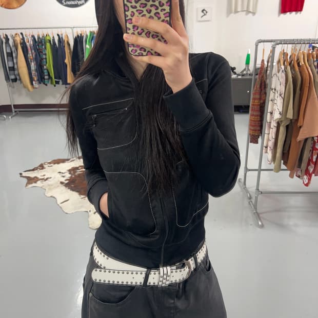 아르마니 익스체인지 폴리 후드집업