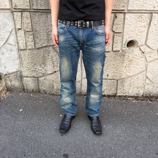 돌체앤가바나 골드 플레이트 디스트레스드 진