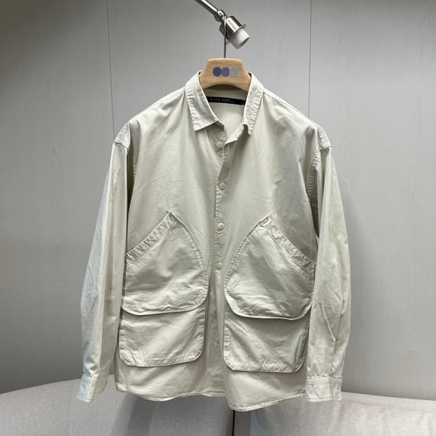 니코앤드 아이보리 코튼 셔츠 자켓 