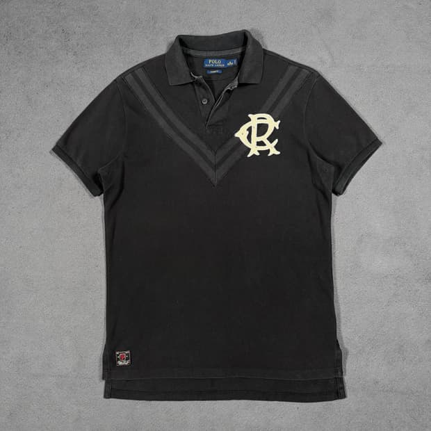 Polo 폴로 RC로고 블랙 반팔 카라티