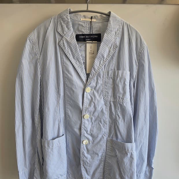 꼼데가르송 옴므 AD2007 퍼커링 스트라이프 자켓