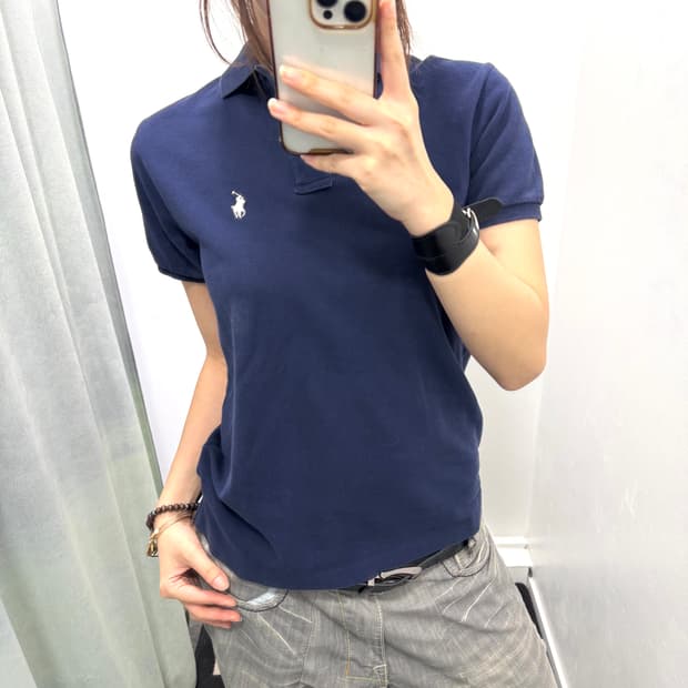 폴로 네이비 카라 반팔티셔츠