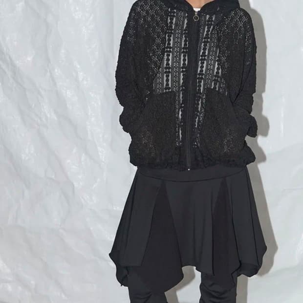 팬시클럽 언발란스 레이어드스커트 블랙