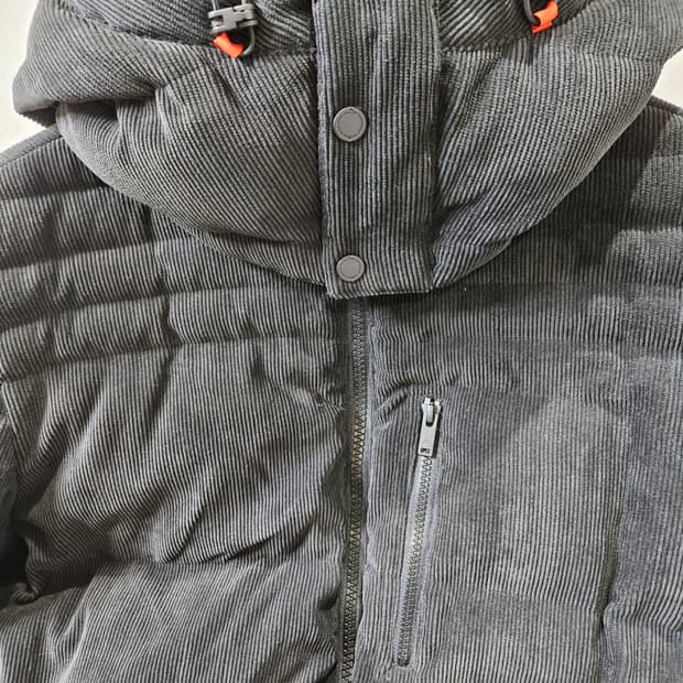 무스너클 블랙 코듀로이 패딩 shipyard jacket