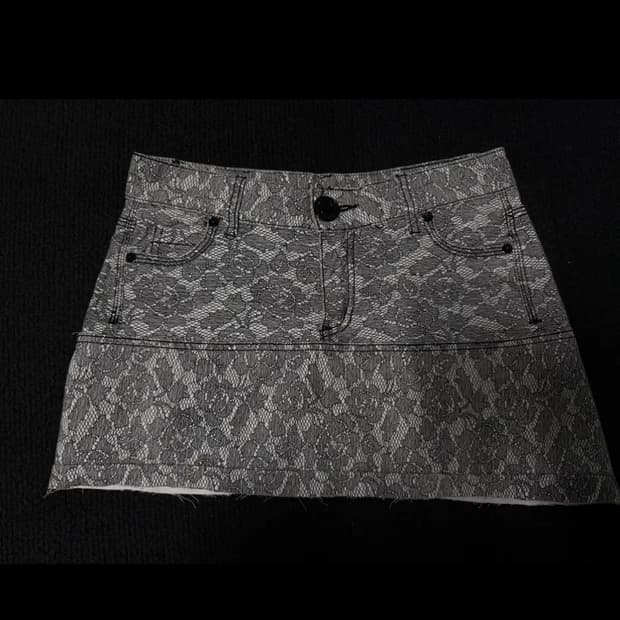 빈티지 페어리 오리엔탈 고스 미니스커트 큐빈 크루빈티지 파우닝