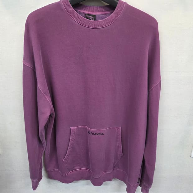 디키즈 가먼트다잉 기모 맨투맨 퍼플 xl