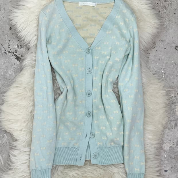 민트코어 키치 리본 가디건🎀