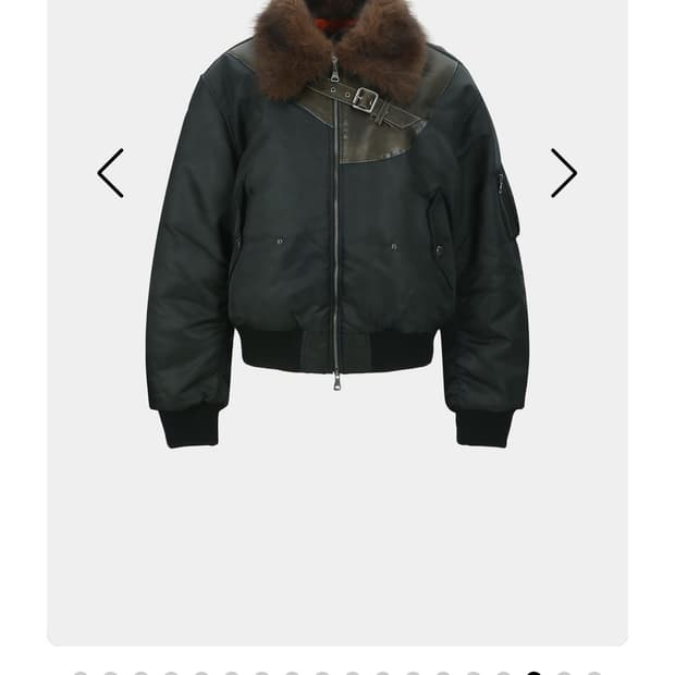 앤더슨벨 FUR COLLAR LEATHER MA-1 봄버 자켓