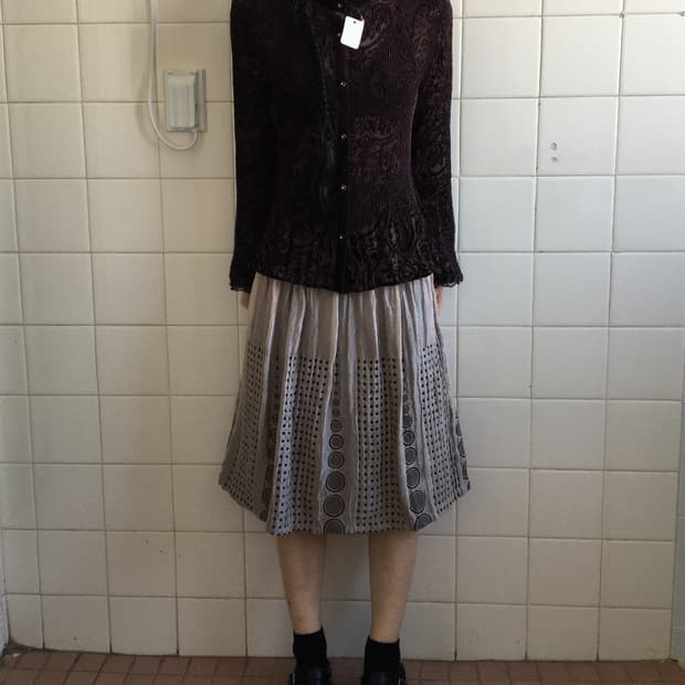 Pattern pleats jacket