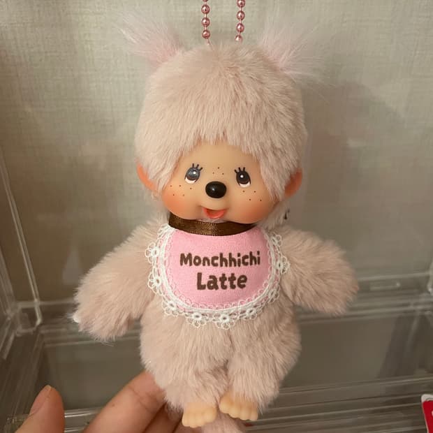 라떼 쿠지 핑크몬치치 키링