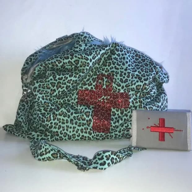 Love님 holy trash bag mint 민트 호피 러브 가방