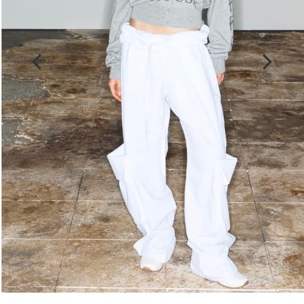 스웨트 카고 팬츠 Rolled Waist Sweat Cargo Pants