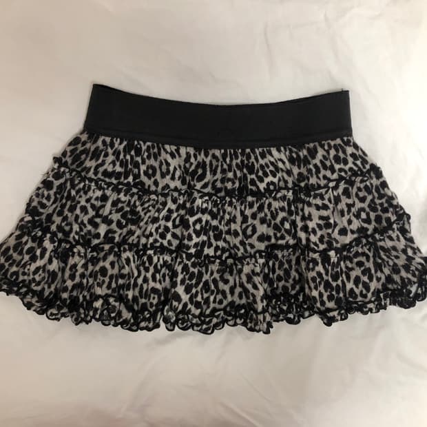 세실맥비 빈티지 갸루 레오파드 호피 미니 스커트 치마
