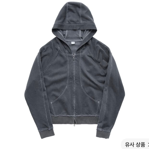 폴리테루 우먼 크롭 집 후디 딥 블루 오늘만