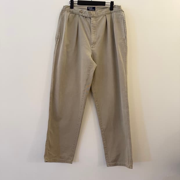 폴로 랄프로렌 USA 투턱 치노 팬츠 36X30 브라운 바지