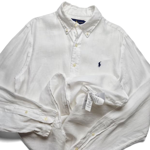 [M] 폴로 랄프로렌 린넨셔츠 화이트