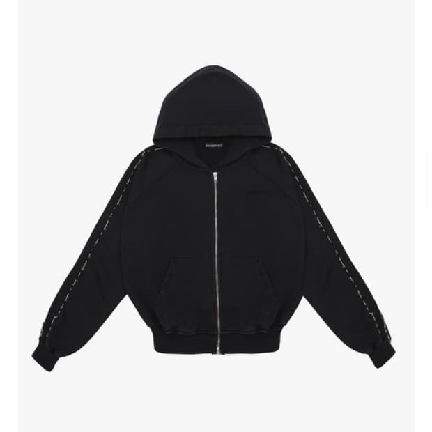 604 서비스 비즈 후드집업 블랙 S