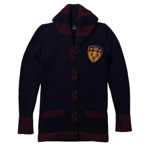 폴로 랄프로렌 메리노울 크레스트 로고 와펜 숄카라 니트 가디건