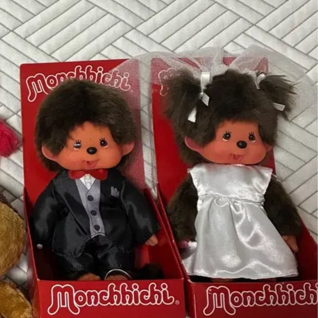몬치치 고전 신랑신부 웨딩 결혼 인형