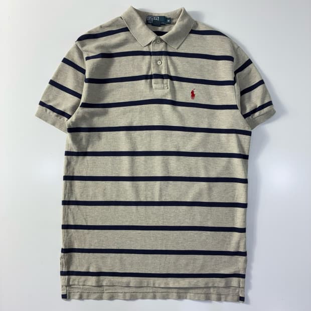 Polo 폴로 랄프로렌 자수 스트라이프 반팔 카라 티셔츠