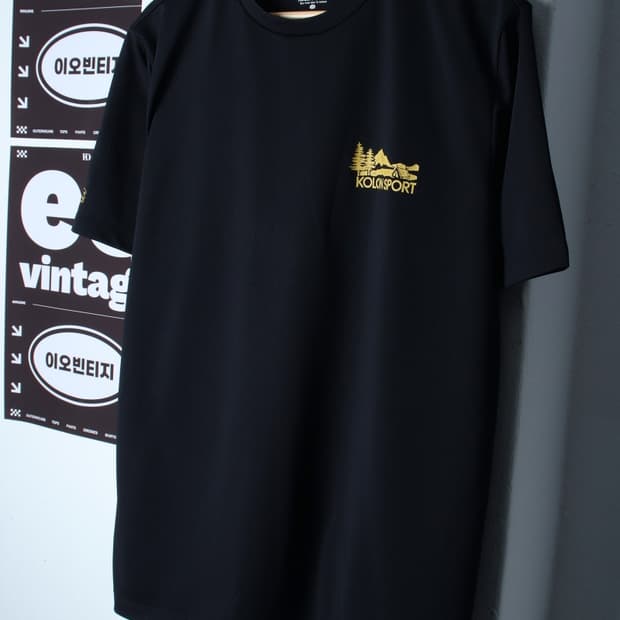 (L-XL) 코오롱스포츠 반팔 티셔츠 기능성 캠핑 블랙-H35117