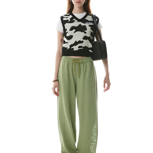 스컬프터 Moo Knit Vest Light Ivory/Black