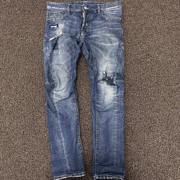 디스퀘어드2 워싱 데님 청바지 48사이즈