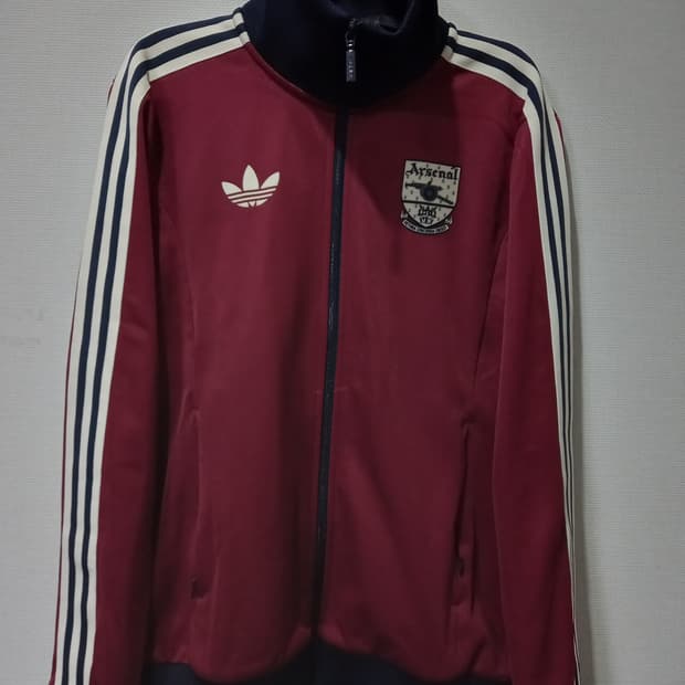 아디다스 희귀 아스날 버건디 트랙탑 저지 져지집업 90~95