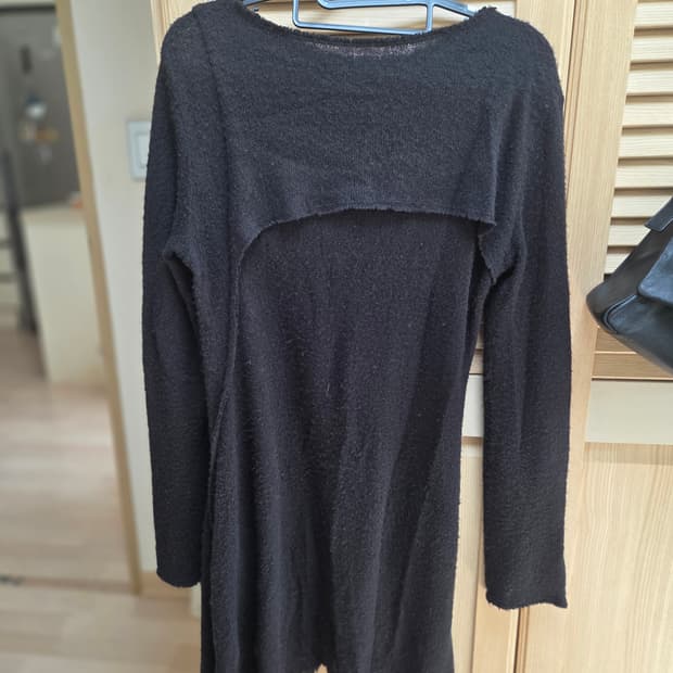 요지 헤어리 니트 원피스