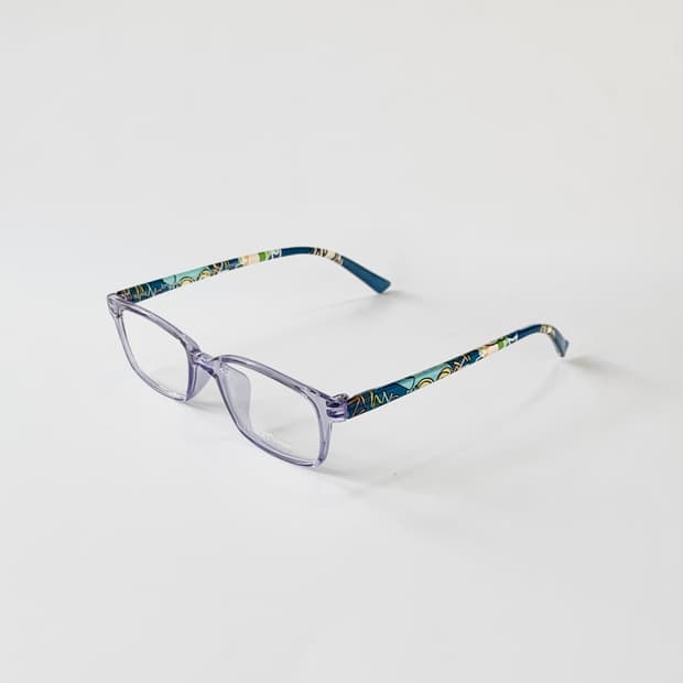 [픽키-632] 애니메이션 짱구 사각 안경 클리어 파랑