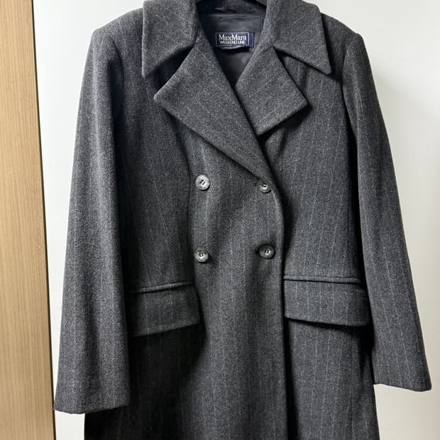 막스마라위켄드라인 스트라이프 울코트자켓