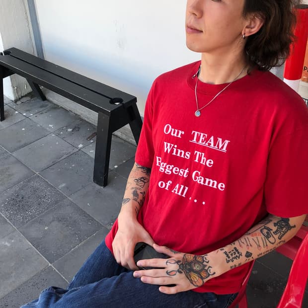 90’s Made in USA vintage T-shirts RED   