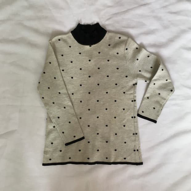 VTG Polka Dot Two-Way Knit