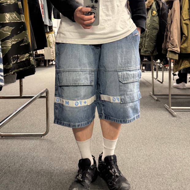 34)마리떼 프랑소와 저버 빈티지 더블 포켓 버뮤다 데님 팬츠