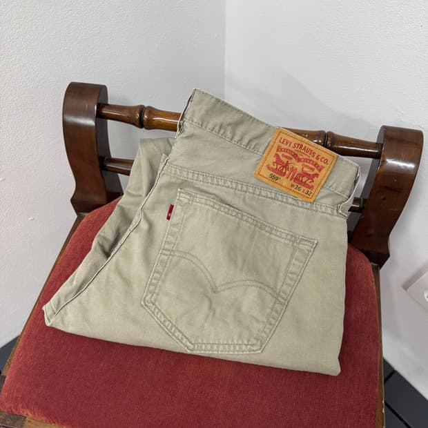 리바이스 559 베이지 스트레이트 진 (36) 