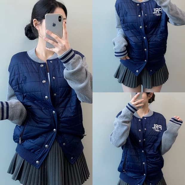 폴로 니트 패딩