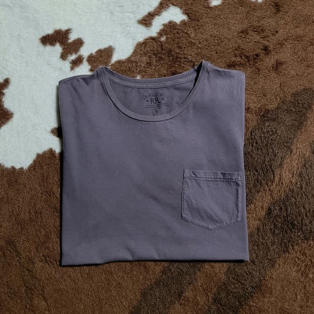 RRL 남성용 그레이 반팔티(XL)