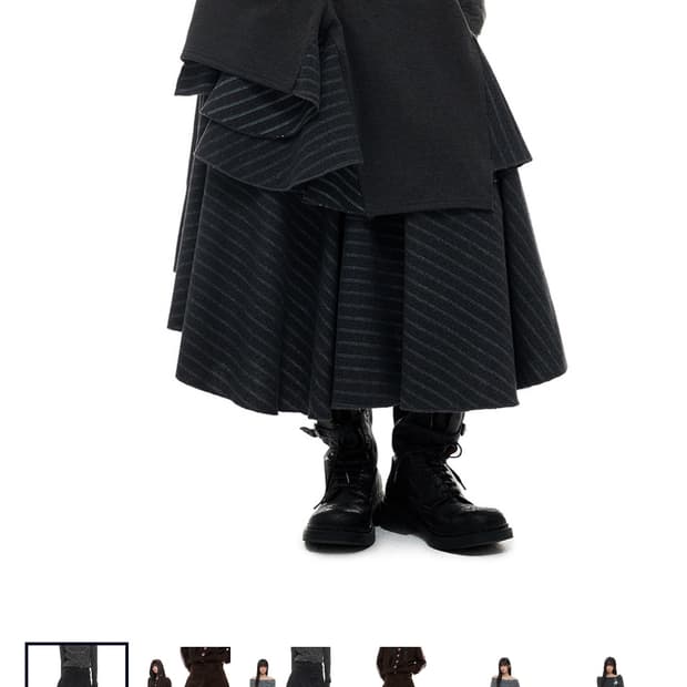 테스트메커니즘 지쿠 플레어 스커트 다크그레이